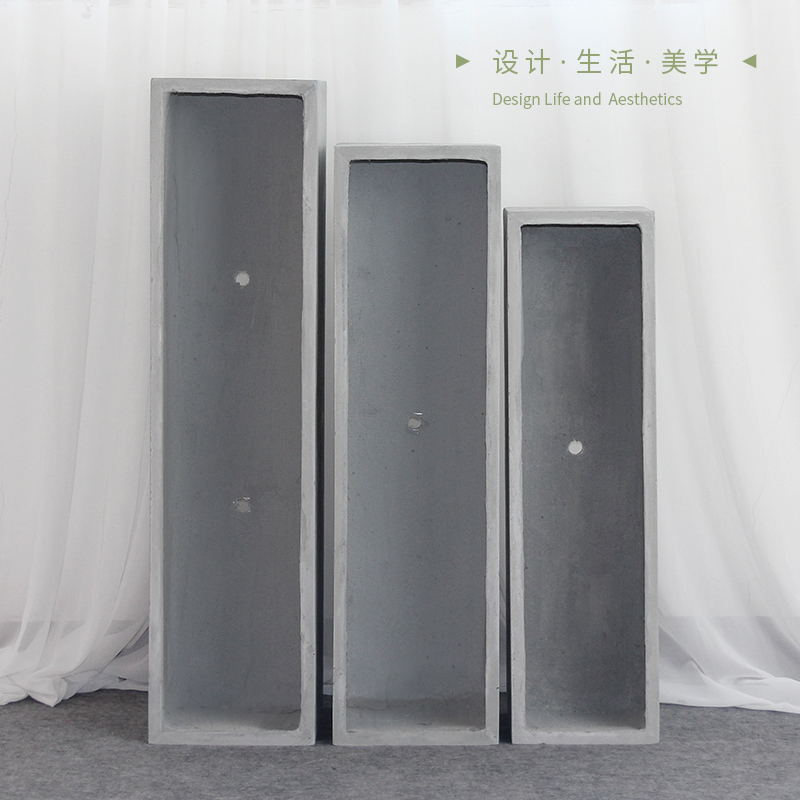 长方形水泥花盆北欧长条马槽客厅阳台户外种菜镁泥花W箱大号绿植