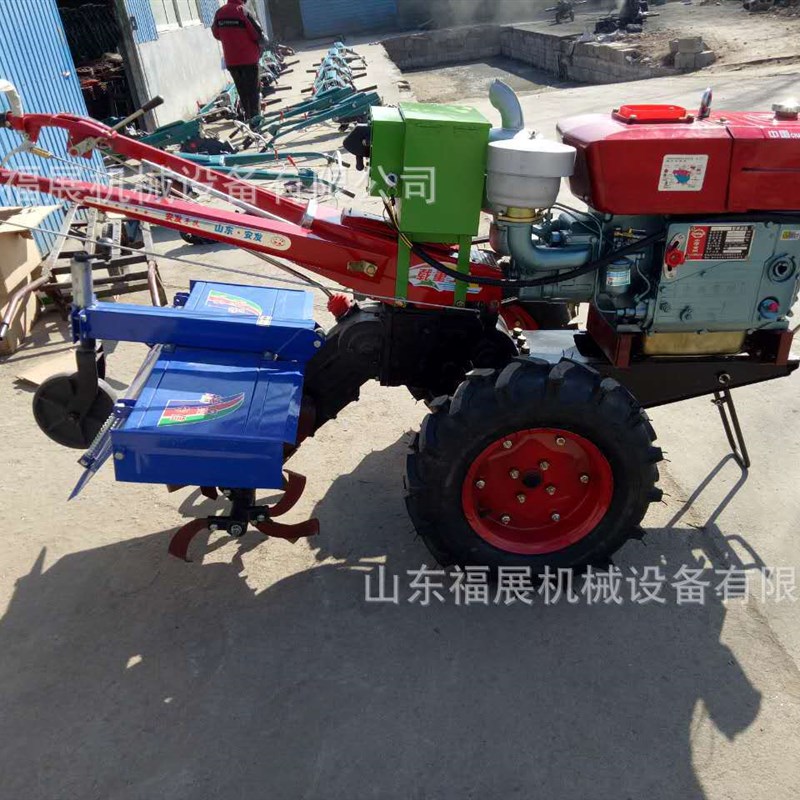 15马力手扶拖k拉机果园苗圃旋耕犁地机单缸两驱翻土回填机