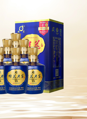 官方旗舰店 江西堆花酒V6老窖42度浓香型白酒纯粮酒整箱500ml*6瓶