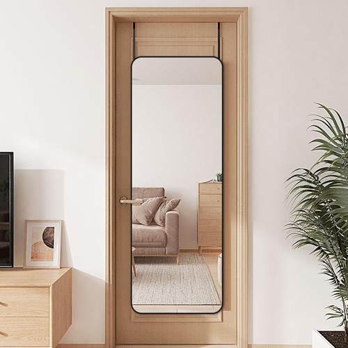 门后镜子照全身穿衣镜家用卧室挂墙粘贴可悬挂试衣拍照小型落地镜