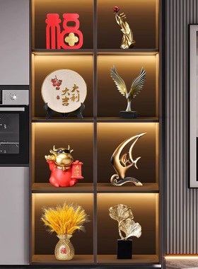 轻奢高档酒柜装饰品摆件客厅餐边柜电视柜客厅高端上W档次大气摆