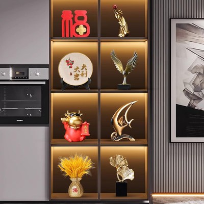 轻奢高档酒柜装饰品摆件客厅餐边柜电视柜客厅高端上W档次大气摆