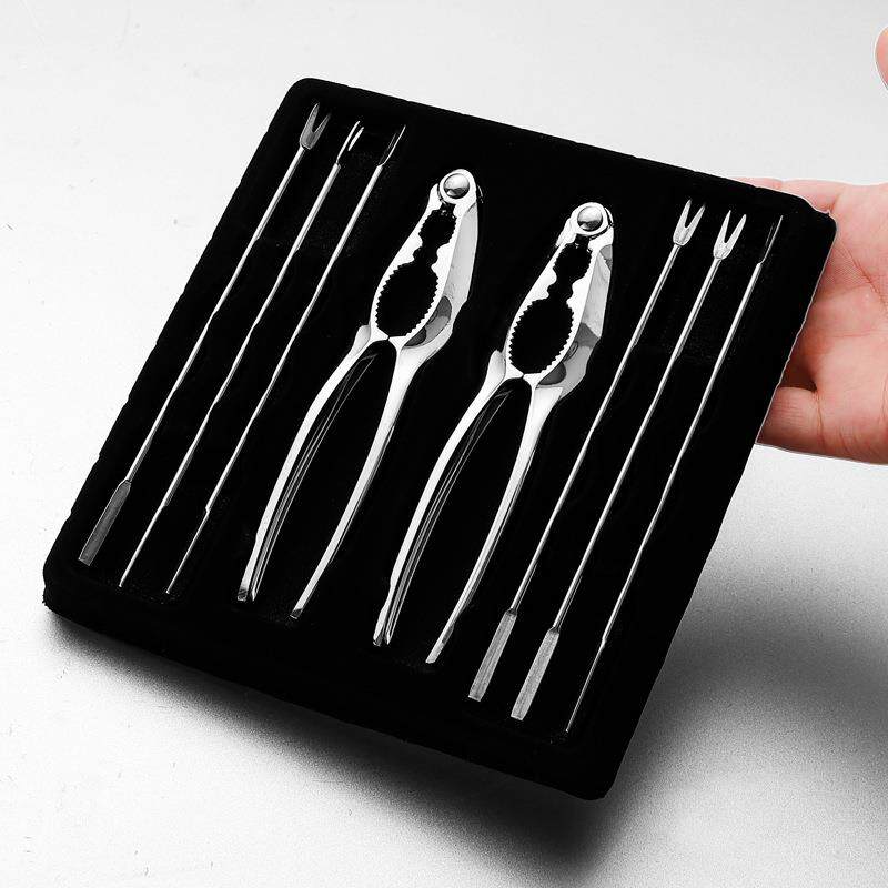 蟹八件 不锈钢吃螃蟹工具 吃蟹工具套装 蟹挑 大闸蟹工具拆蟹工具