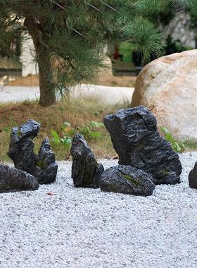 仿真黑山石假山石头户外庭院造景装饰室内软装大商场橱窗布置道具