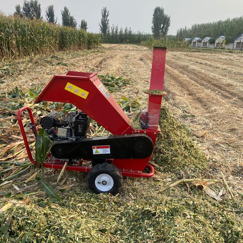 移动款柴油动力树枝粉碎机碎枝机家用小型移动破碎机 木材削片机