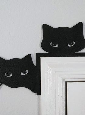 金属猫咪门角装饰门楣节日装饰门顶装饰猫咪