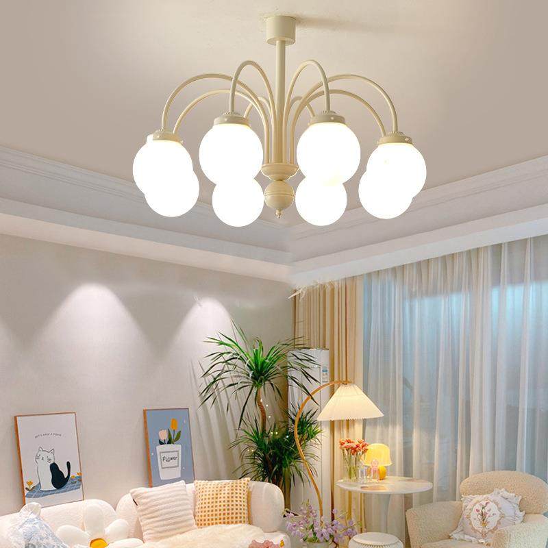 法式复古奶油风主卧室吊灯灯圆球餐厅客厅北欧温馨儿童房女孩灯具,家装灯饰光源,智能吊灯,淘宝优惠券,粉丝福利购,淘宝优惠卷