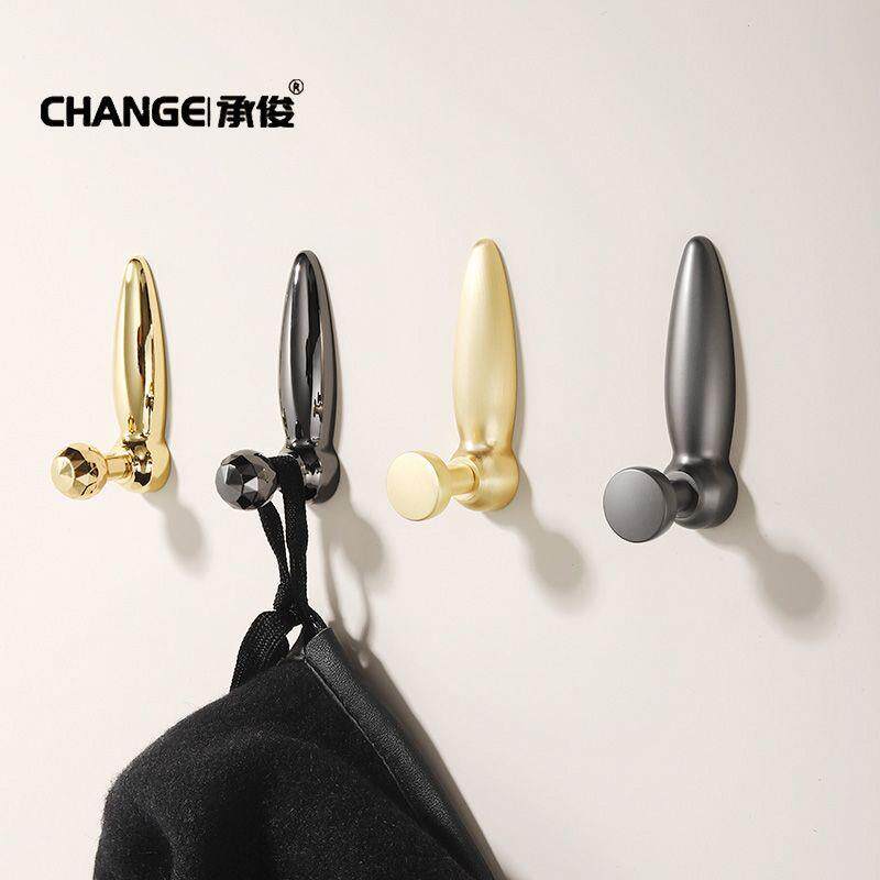 北欧鞋柜衣柜挂钩现代简约玄关挂衣钩单个金属黑色创意衣钩