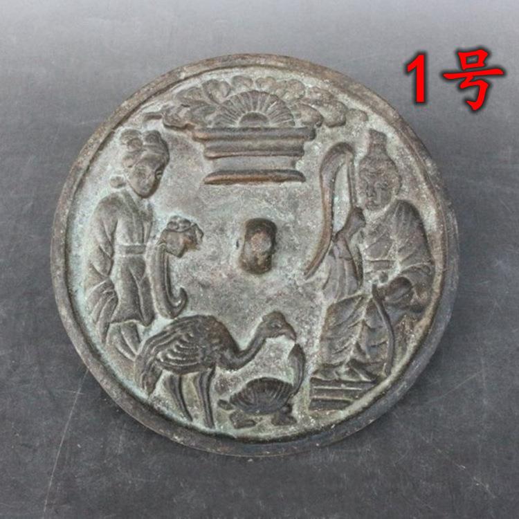 仿古做旧纯铜铜镜四神兽铜镜黄铜铜镜古玩收藏品影视道具多种款式