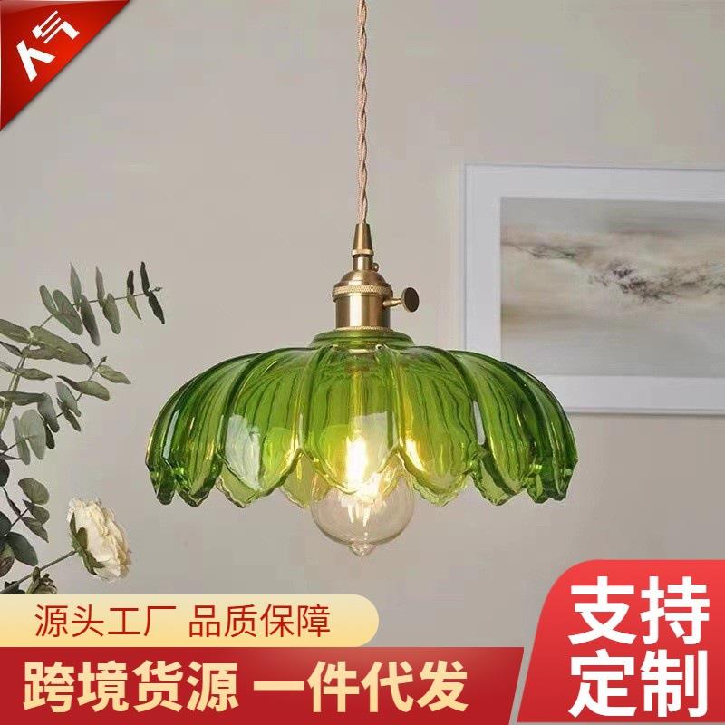 老上海北欧日式复古餐厅餐桌吊灯怀旧简约吧台咖啡厅玻璃灯具