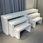 定制木制烤漆展台展示台模特底座展厅专用展示柜高低流水台展示桌