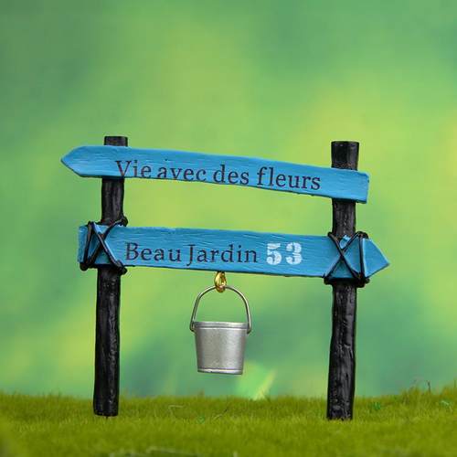 爆款日式杂货路标水桶园艺苔藓多肉清新花插插件道具 拍摄道具