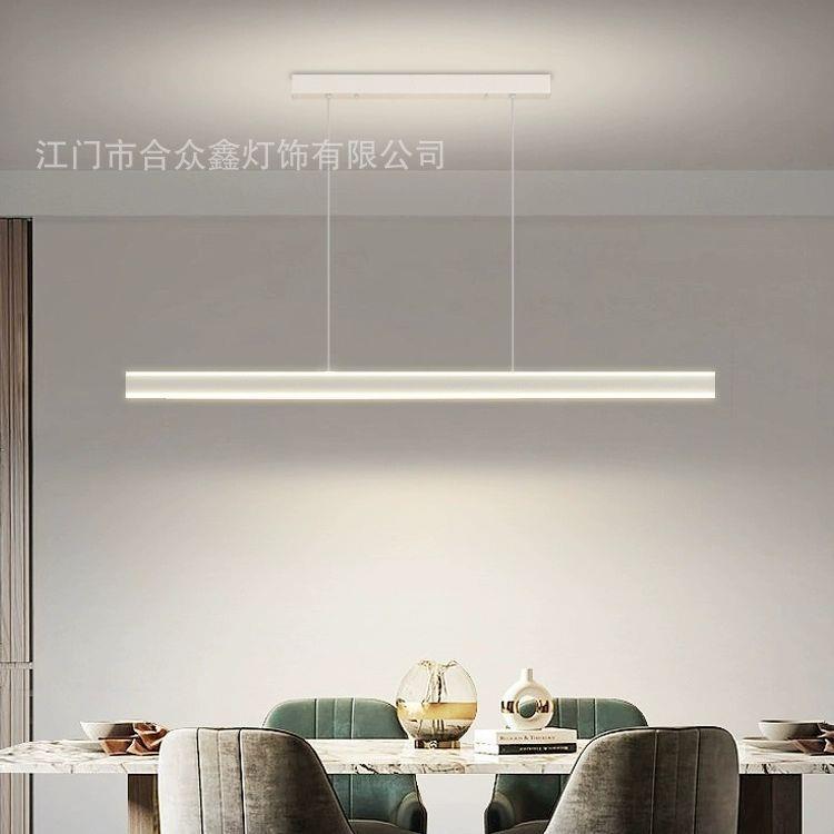 北欧极简餐厅长条吊灯2023新款现代简约创意吧台饭厅灯led餐桌灯