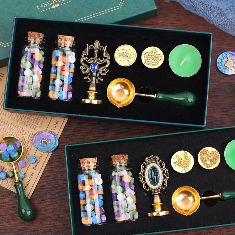 火漆印章礼盒套装火漆蜡粒全套工具学生创意礼品