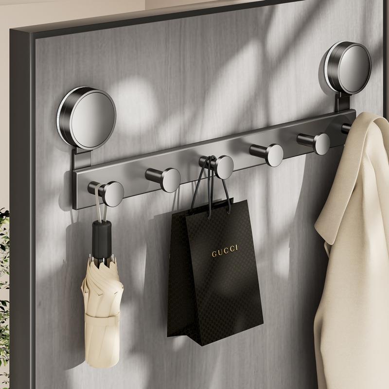 吸盘门后挂钩强力粘胶粘钩免打孔承重置物架钩子入户门挂衣架收纳