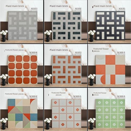 彩色水磨石砖600X600个性化民宿商场L地砖幼儿园浴室防滑古董砖