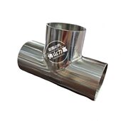 304卫生级三通光镜面内粗抛焊接三通不锈钢等径T型管接头抛光管件