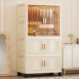 80CM宽加厚儿童衣柜宝宝收纳柜塑料衣橱婴儿置物柜储物简易衣柜