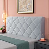 弧形实木皮布床靠背罩 床头套罩 简约现代全包欧式 保护套床头罩套