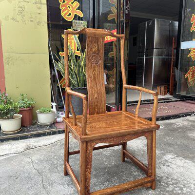 红木刺猬紫檀高靠背南宫椅花梨木明式家具椅书房茶室办公主人椅