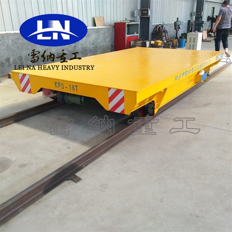 厂区低压轨道工业电动物料车地平车 车间L电动四轮重型轨道运输车