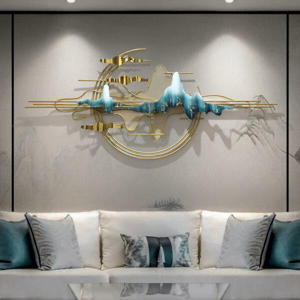 现代轻奢墙饰挂饰客厅沙发背景墙新中式创意时尚餐厅网红墙面装饰