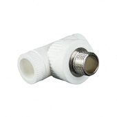 析禾 PPR外丝三通水管配件管件外牙三通自来水热熔管件 T25