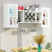 壁挂式 红酒架餐厅墙上酒柜吊柜客厅吊柜墙挂式 收纳储物柜置物架