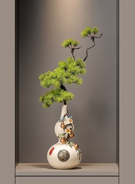 五福临门葫芦摆件客厅招财玄关壁龛花瓶装饰新中式W乔迁新居礼物