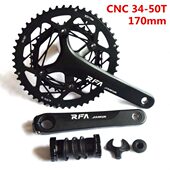 RFA公路牙盘折叠车齿盘34 50T双盘铝合金中空曲柄105套件11速22速