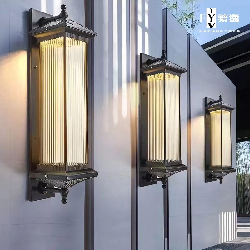 太阳能壁灯户外防水庭院灯外墙露台灯墙壁灯花园别T墅柱子灯门柱