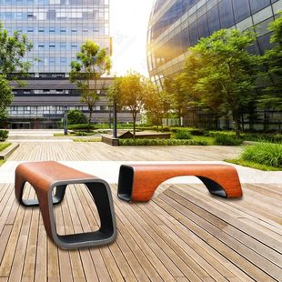 商场玻璃钢座椅公园创意休息长椅户外游乐场学校公共区休闲椅定制