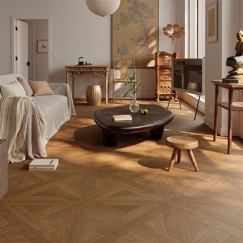 广东法式全瓷凡尔赛木n纹砖胡桃木地砖客厅卧室仿木纹瓷砖600x600