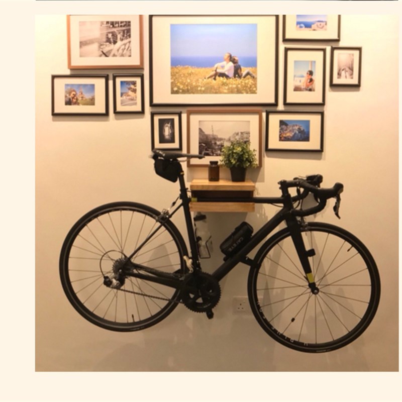 自行车挂架墙壁挂钩爱骑驿挂壁z式停车架公路车实木艺术室内挂车