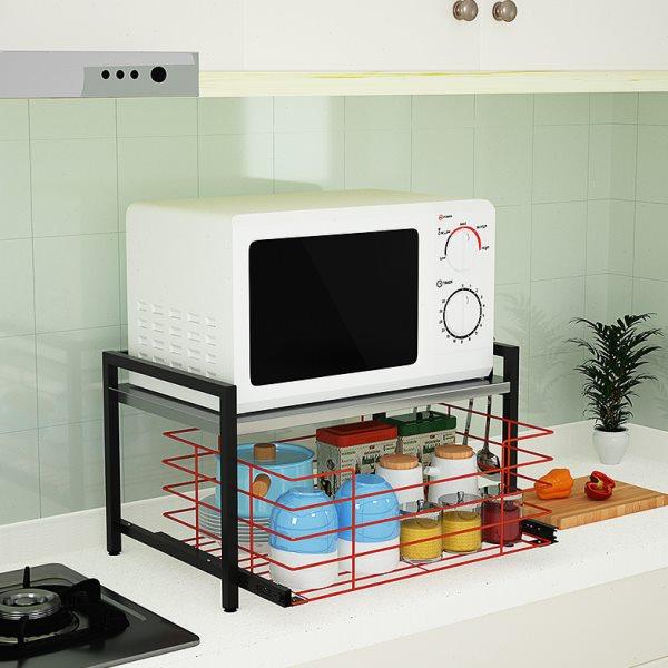中凰 201不锈钢厨房微波炉置物架落地多层储物架烤箱收纳架锅架,厨房/烹饪用具,微波炉置物架,淘宝优惠券,粉丝福利购,淘宝优惠卷