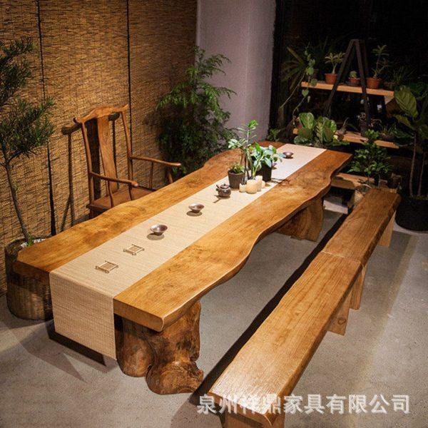 新中式实木茶桌椅组合家用禅意茶台大板公桌接待室长条泡茶桌,商业/办公家具,茶台/茶桌,淘宝优惠券,粉丝福利购,淘宝优惠卷