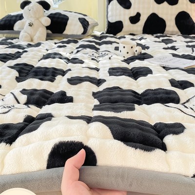 兔毛绒牛a奶绒床垫软垫家用床褥垫铺床加厚绒毯垫褥子宿舍学生单