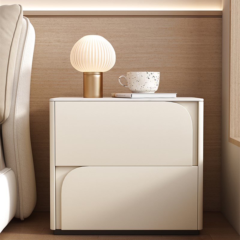 轻奢高端实木床头柜,简约s现代卧室床头柜,创意个性,不规则储物柜