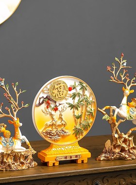 创意鹿摆件一鹿高升家居客厅玄关电视酒柜乔迁礼T物新居礼品装饰