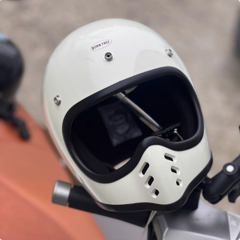Bornfree mini moto3小盔体机车骑士M本田幼兽头盔复古山车帽全盔