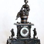 古典座钟 发条钟表 机械钟 欧式 铜铸理石钟 工艺钟表 仿古钟表