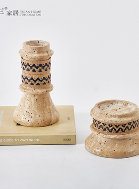 北欧简约现代轻奢艺术烛台摆件家居样板间F样品屋展示中心客厅玄