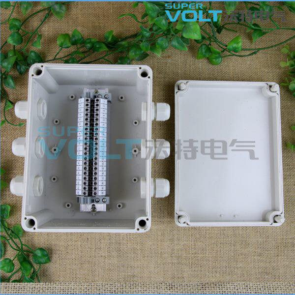 150*200*100塑料防水接线盒 三进三出分线盒带端子 户外防水盒