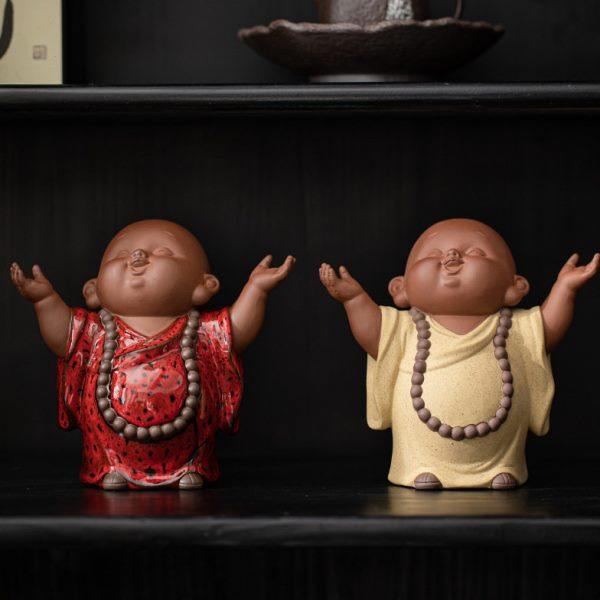 紫砂禅意可爱小和尚茶宠摆件家居客厅博古架装饰陶瓷人物摆设,橡塑材料及制品,工业陶瓷,淘宝优惠券,粉丝福利购,淘宝优惠卷