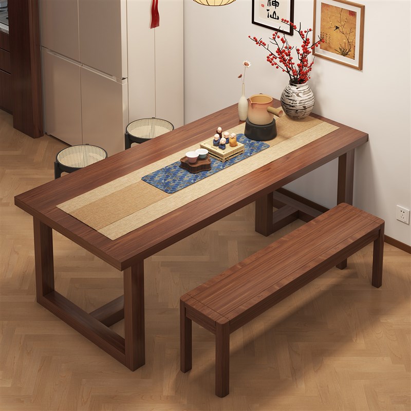 餐桌家用小户型实木桌子长方形餐桌椅组合2025新款客厅Z中式吃饭