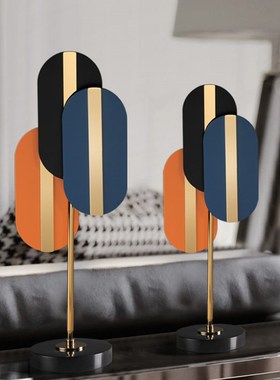 北欧轻奢摆件客厅玄关柜酒柜办公室样G板间现代艺术创意家居装饰