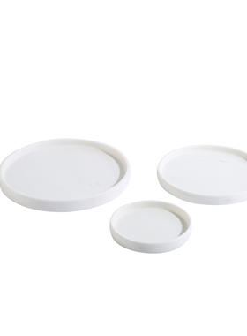 北欧白色圆形大理石托盘 t样板房客厅茶几桌面装饰置物收纳盘摆件