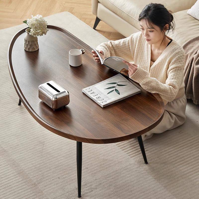 轻奢椭圆形芒果茶几小桌子简易个性现代客厅家用小户型创意茶桌台