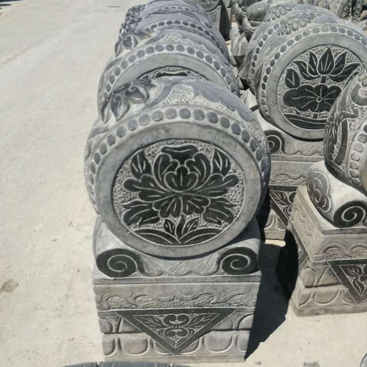 低价供应精品石雕门墩汉白玉青石报鼓石仿古做旧石鼓复古复古风