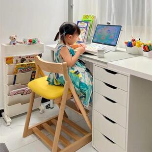 严选Faroro儿童书桌实木学习椅家用座椅宝宝椅子可调节升降餐椅子
